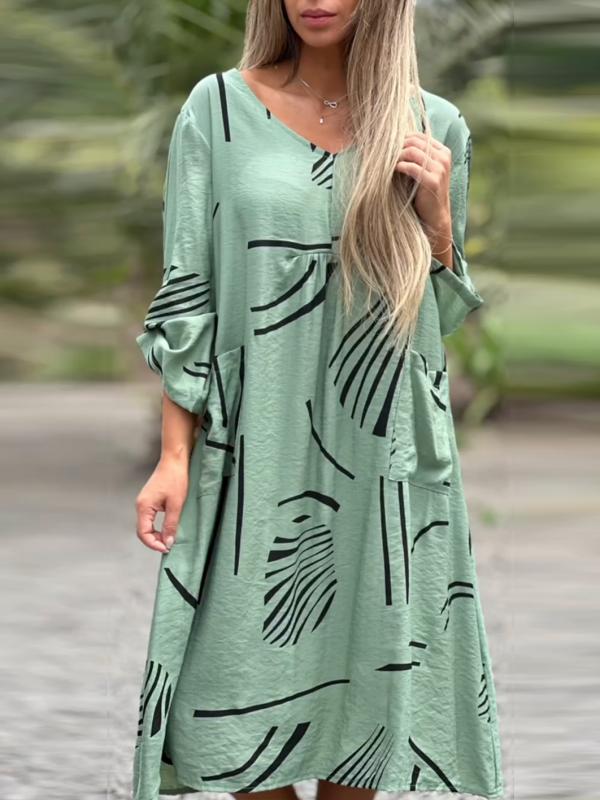V-Ausschnitt Kleid - Lesia
