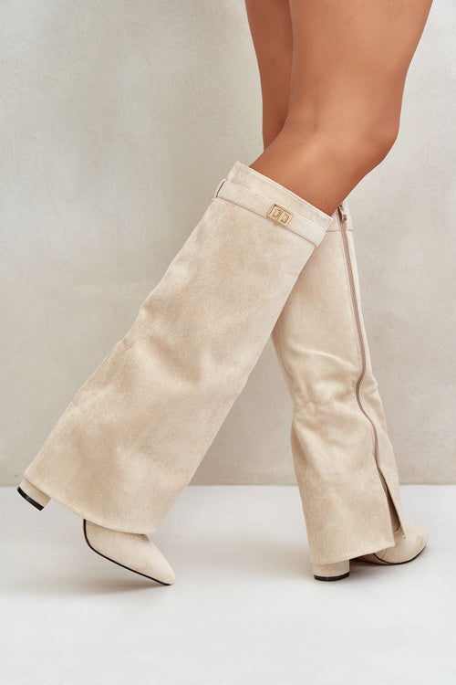 Berg-Feldt | Elegante Kniehoge Stiefel mit Riemchen