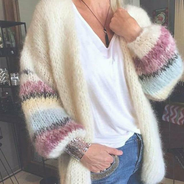 Berg-Feldt | Gestreifte Strickjacke mit Klassischem Design