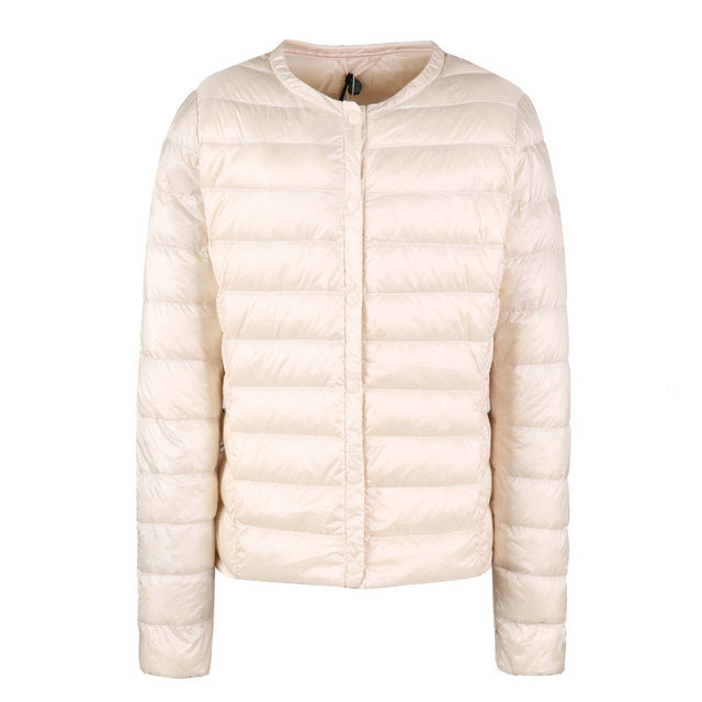 Berg-Feldt | Daunenjacke ohne Kragen "Elegance Essential"
