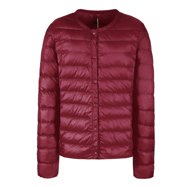 Berg-Feldt | Daunenjacke ohne Kragen "Elegance Essential"