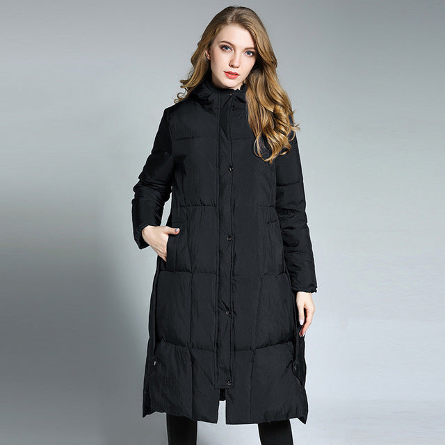 Berg-Feldt | Lange Pufferjacke mit Kapuze Isolierter Komfort Stilvoll und Praktisch