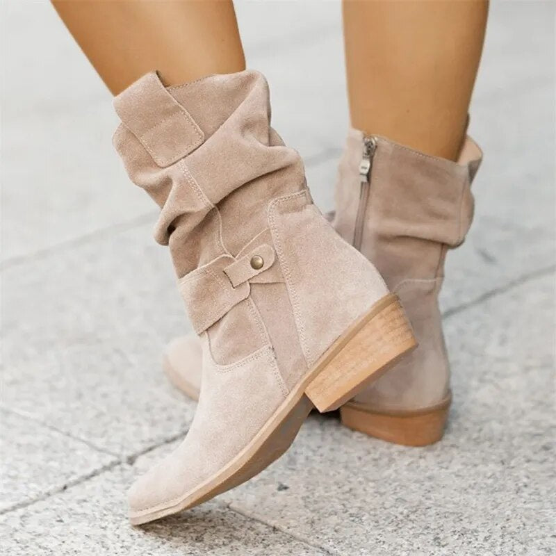 Berg-Feldt | Bottines en daim à talon bas