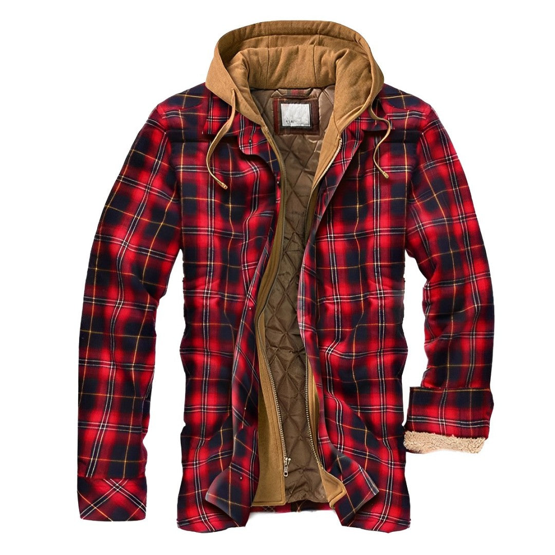 Berg-Feldt | Veste chaude à capuche et carreaux pour homme