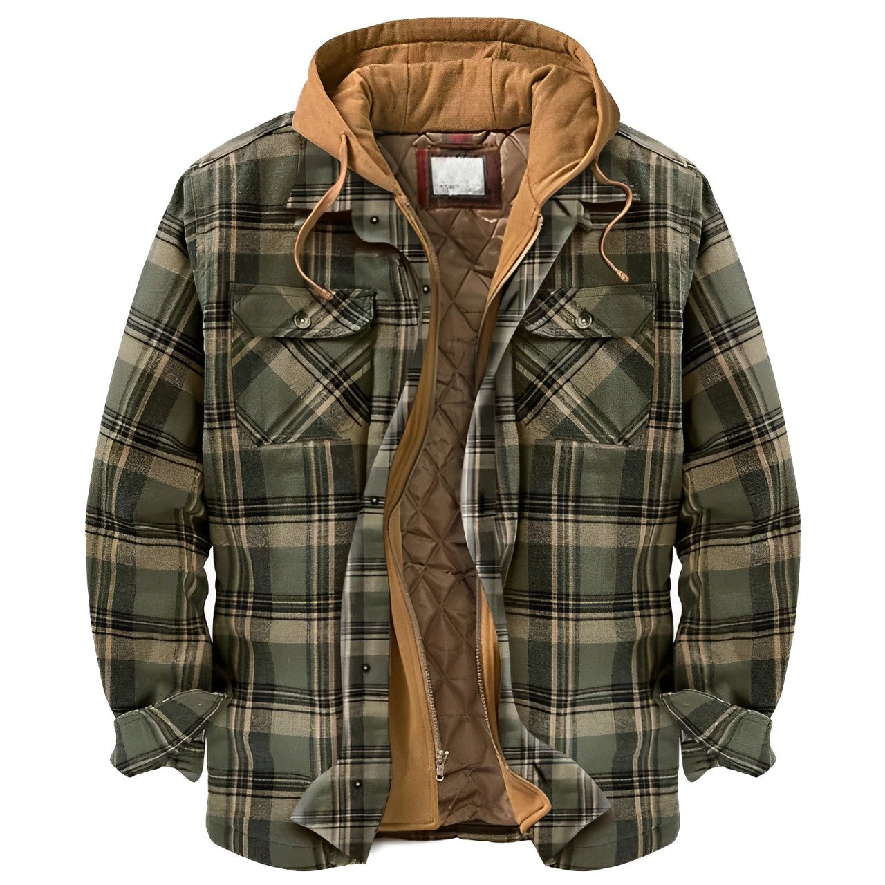 Berg-Feldt | Veste chaude à capuche et carreaux pour homme
