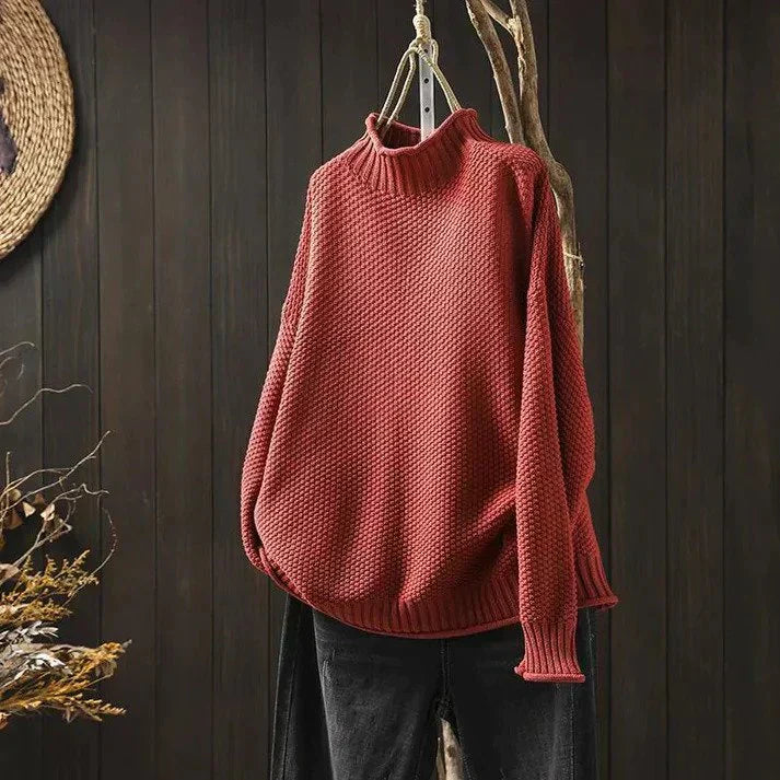 Berg-Feldt | Sweatshirt - Bequemer Oversize-Strickpullover mit Rollkragen