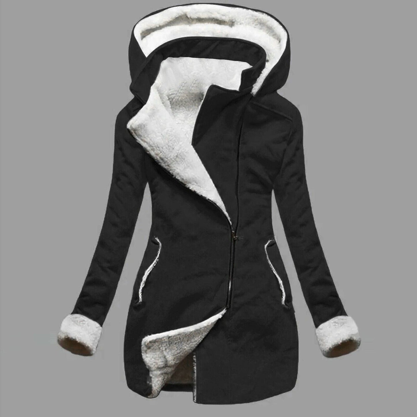 Veste à capuche pour femme Bridget avec poches latérales zippées lisses
