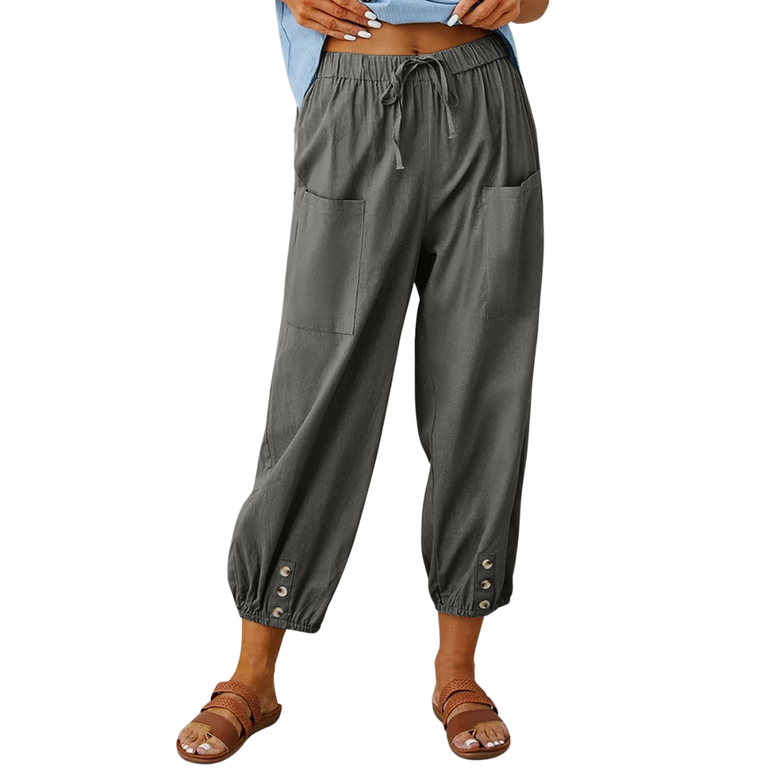 Pantalon en lin décontracté d'été Mandy