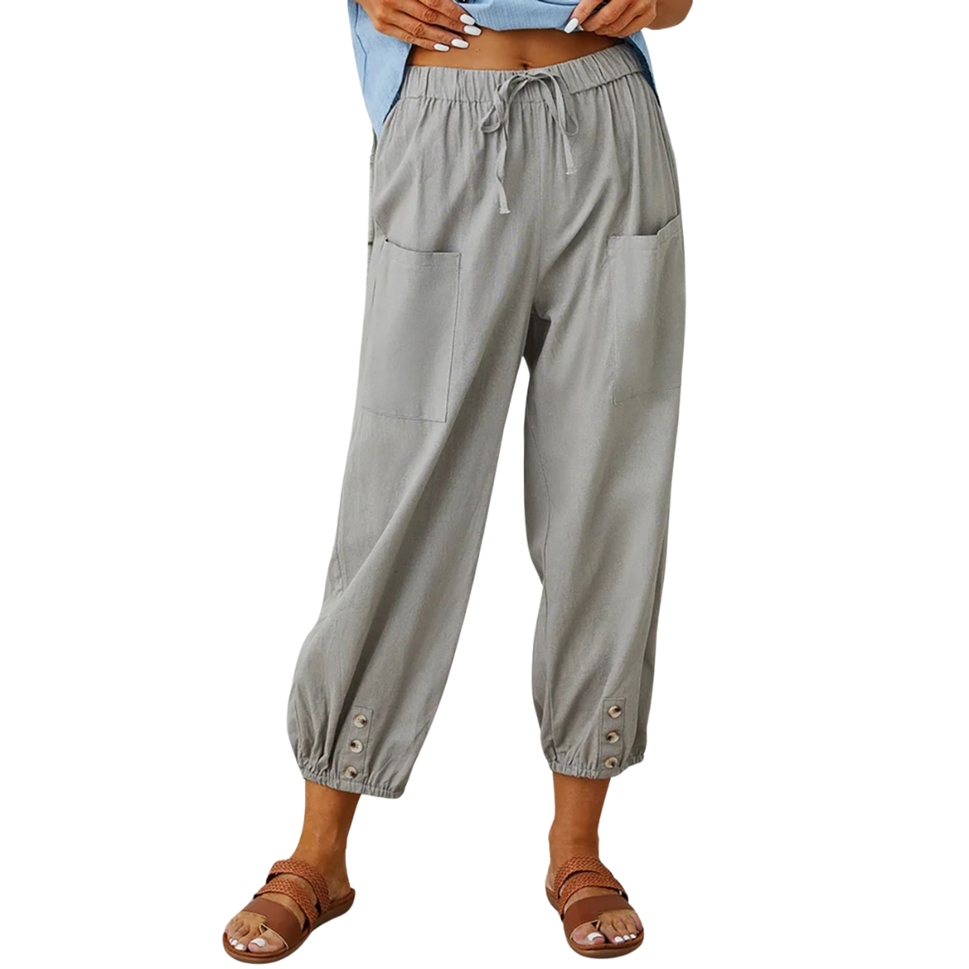 Pantalon en lin décontracté d'été Mandy