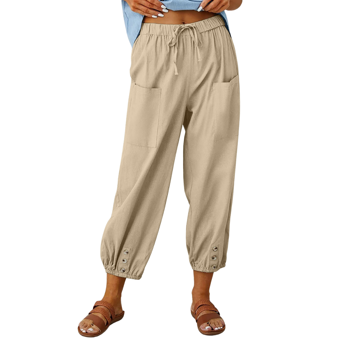 Pantalon en lin décontracté d'été Mandy