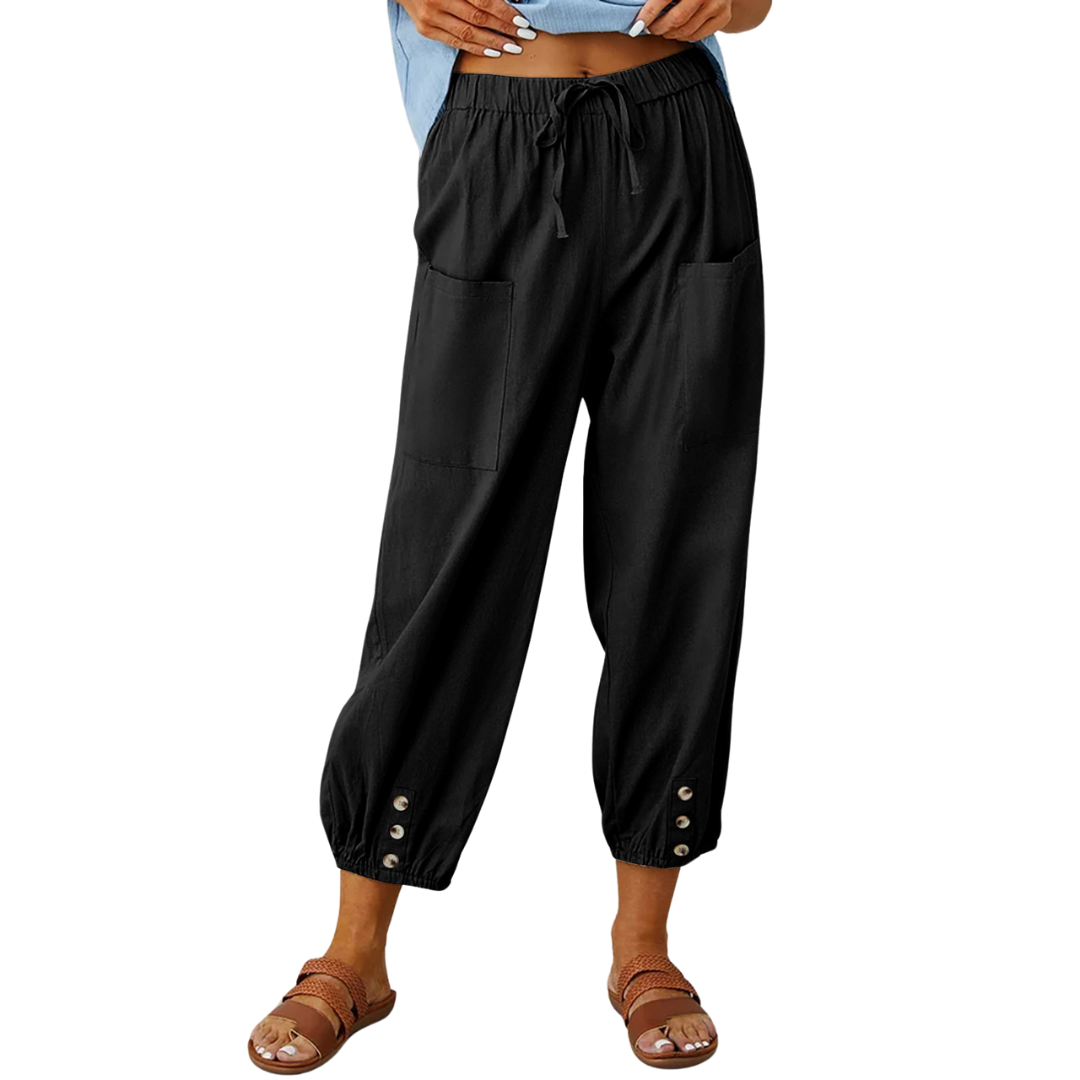 Pantalon en lin décontracté d'été Mandy