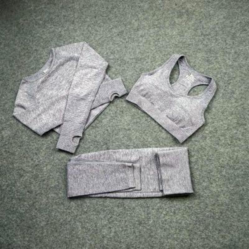 Ensemble de yoga sans coutures berg-feldt : vêtements de sport taille haute pour la gym et le fitness