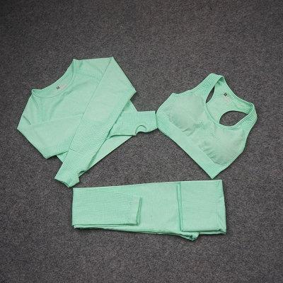 Ensemble de yoga sans coutures berg-feldt : vêtements de sport taille haute pour la gym et le fitness