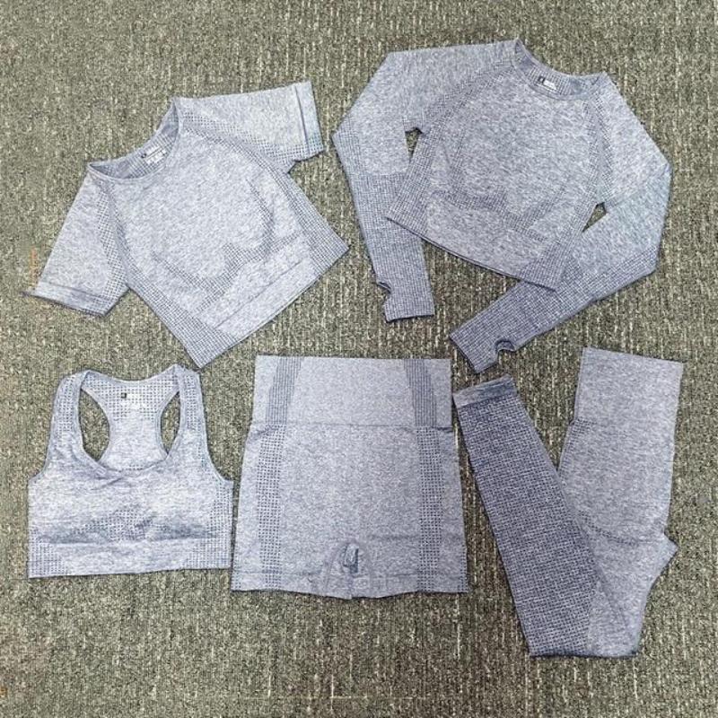Ensemble de yoga sans coutures berg-feldt : vêtements de sport taille haute pour la gym et le fitness