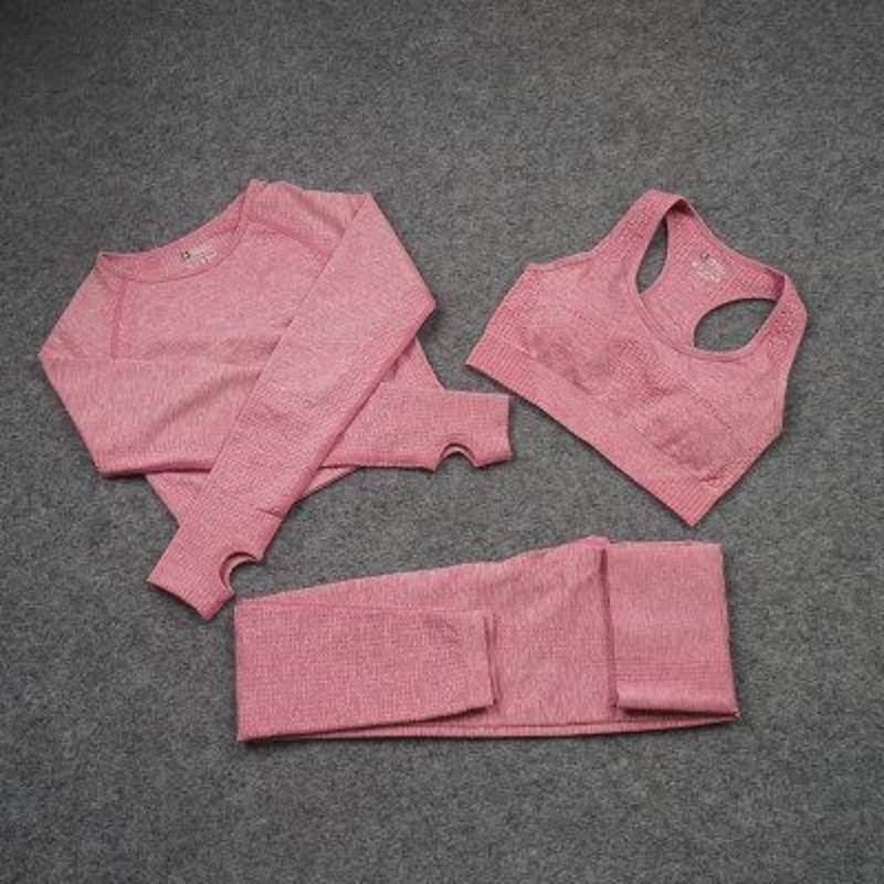 Ensemble de yoga sans coutures berg-feldt : vêtements de sport taille haute pour la gym et le fitness