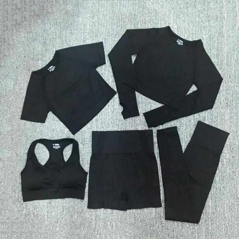 Ensemble de yoga sans coutures berg-feldt : vêtements de sport taille haute pour la gym et le fitness