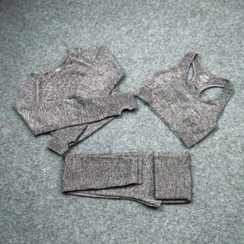Ensemble de yoga sans coutures berg-feldt : vêtements de sport taille haute pour la gym et le fitness