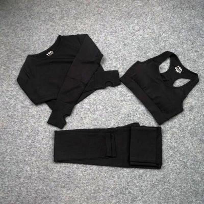 Ensemble de yoga sans coutures berg-feldt : vêtements de sport taille haute pour la gym et le fitness