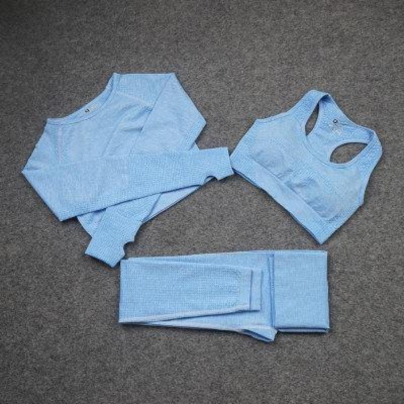 Ensemble de yoga sans coutures berg-feldt : vêtements de sport taille haute pour la gym et le fitness