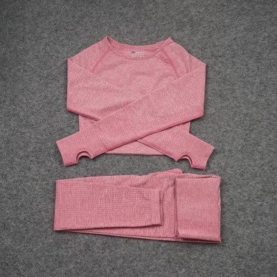 Ensemble de yoga sans coutures berg-feldt : vêtements de sport taille haute pour la gym et le fitness