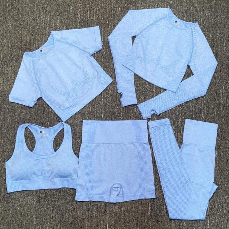Ensemble de yoga sans coutures berg-feldt : vêtements de sport taille haute pour la gym et le fitness