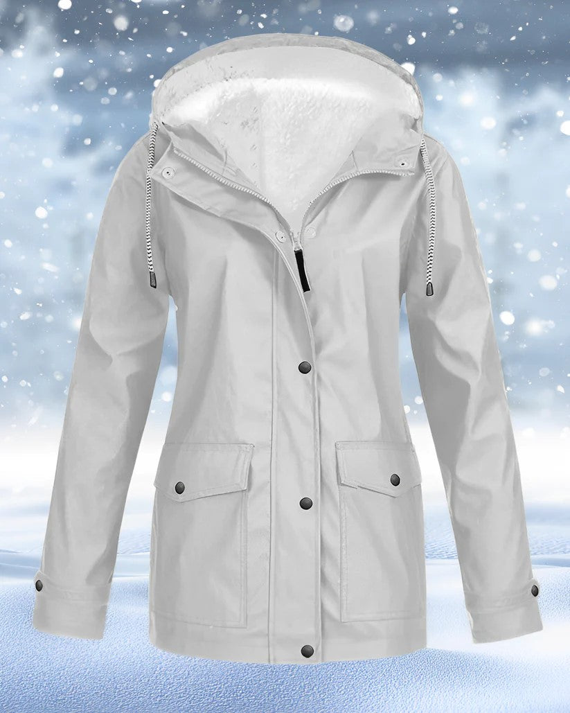 Berg-Feldt | Parka Jacke - Kunstfell Gefüttert - mit Kapuze und Kordelzug - Warm Isoliert