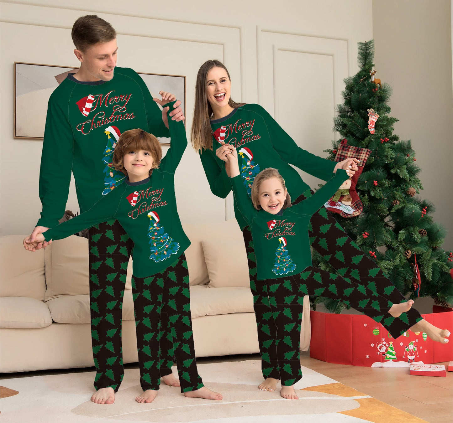 Ensemble de pyjamas de Noël pour la famille – Pyjamas assortis pour Noël pour parents et enfants