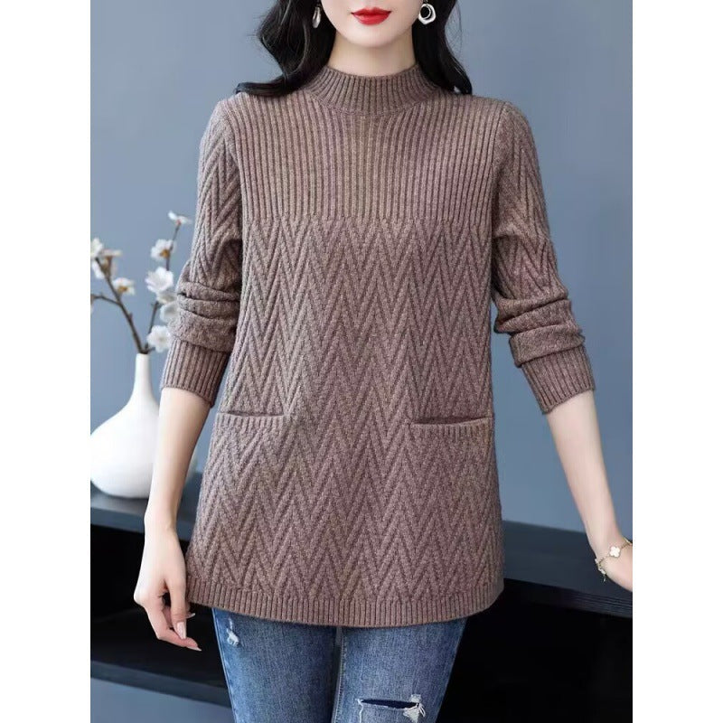 Berg-Feldt | Halber Rollkragenpullover für Damen in mittlerer Länge