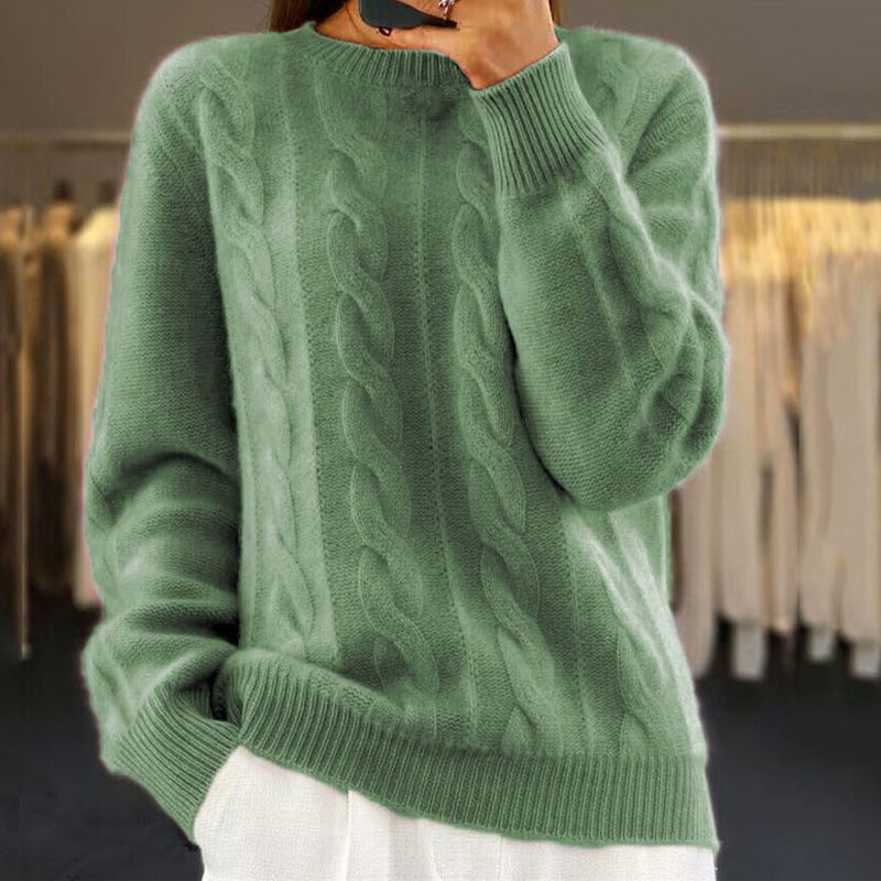 Berg-Feldt | Sweater - Gemütlicher Damen Langarm Strickpullover