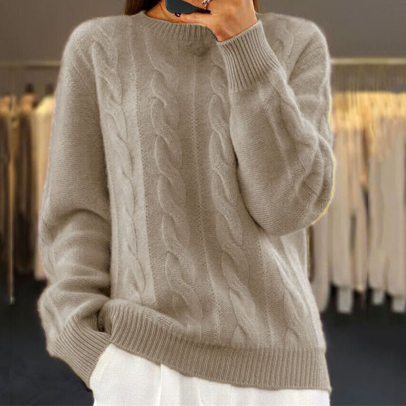 Berg-Feldt | Sweater - Gemütlicher Damen Langarm Strickpullover