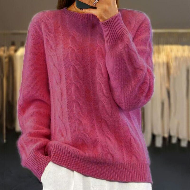 Berg-Feldt | Sweater - Gemütlicher Damen Langarm Strickpullover
