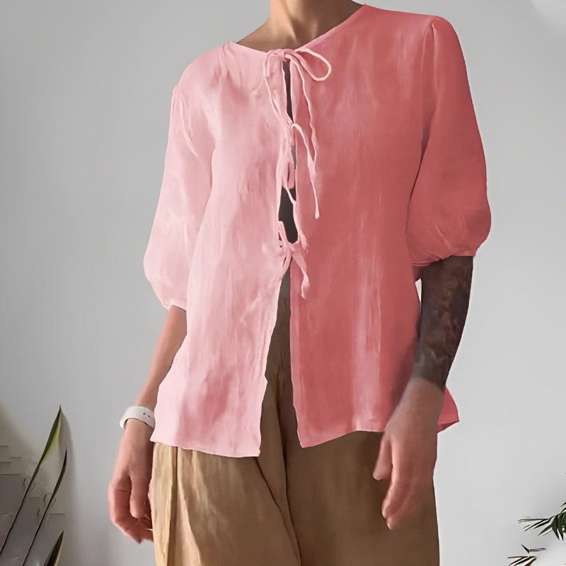 Ensemble 2 pièces tendance avec haut noué