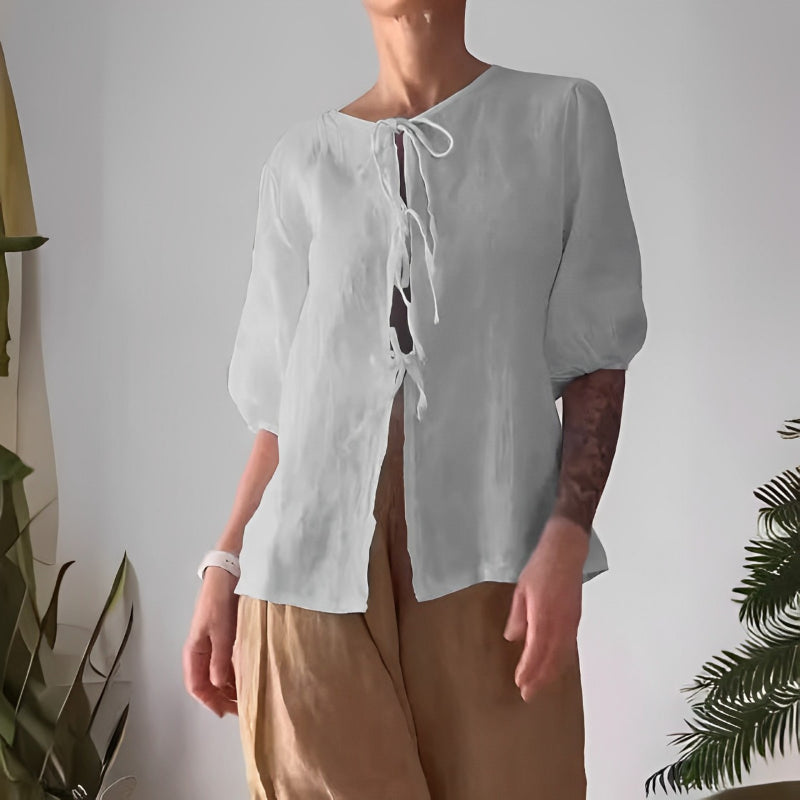 Ensemble 2 pièces tendance avec haut noué