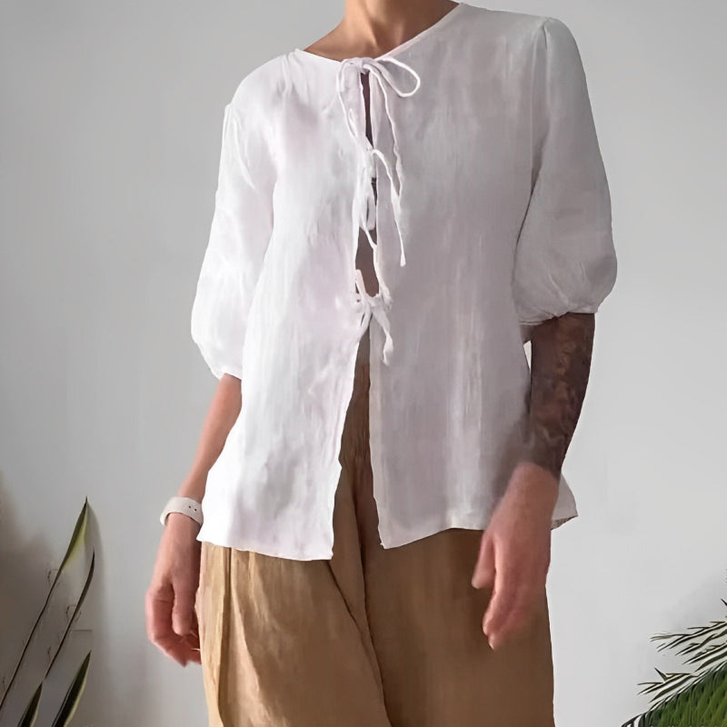 Ensemble 2 pièces tendance avec haut noué