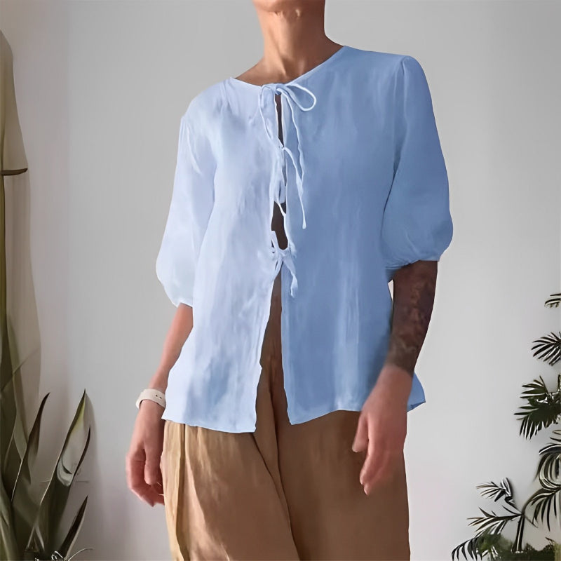 Ensemble 2 pièces tendance avec haut noué