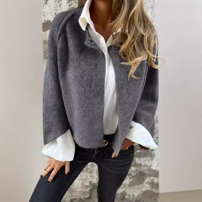 Berg-Feldt | Veste Courte en Laine Chaude pour Femme avec Boutons