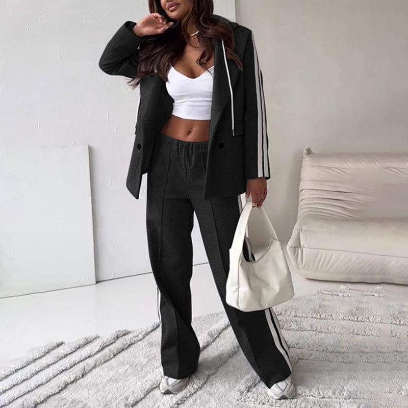 Rike Damen-Outfit: Zweiteiliger Kapuzenblazer-Anzug