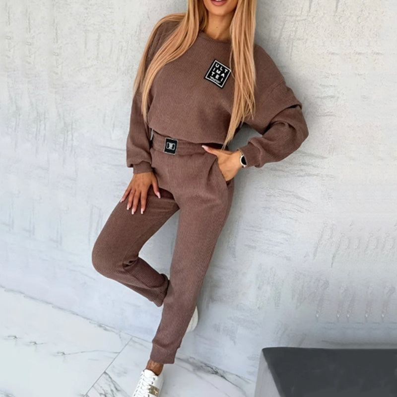 Ensemble de jogging confortable en velours côtelé pour femme Moore