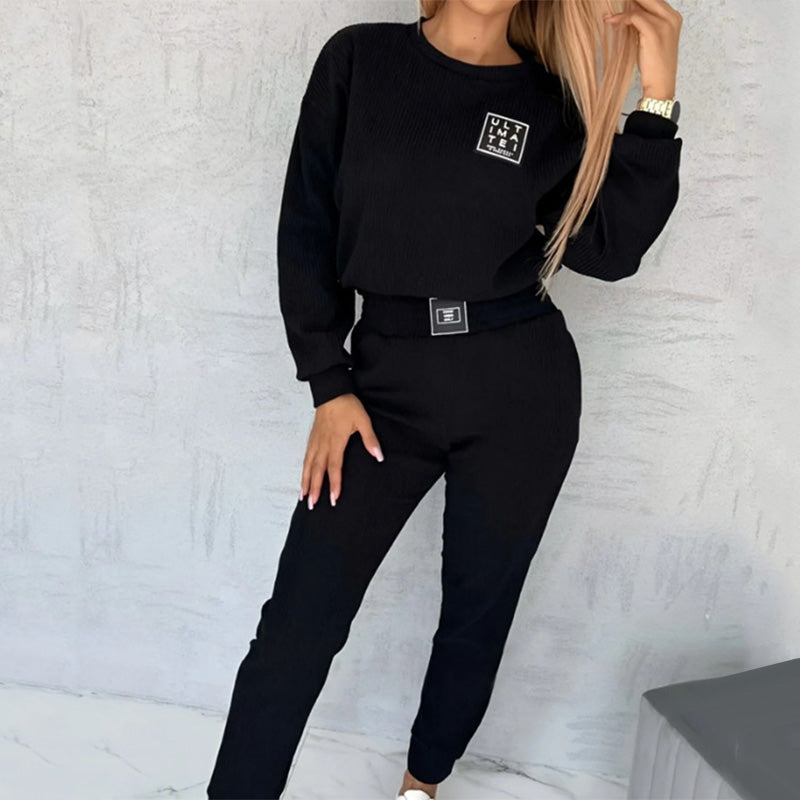 Ensemble de jogging confortable en velours côtelé pour femme Moore