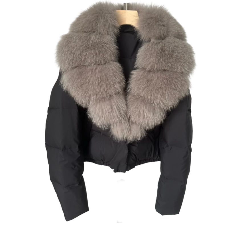 Berg-Feldt | Kurze Jacke mit Kunstfellkragen