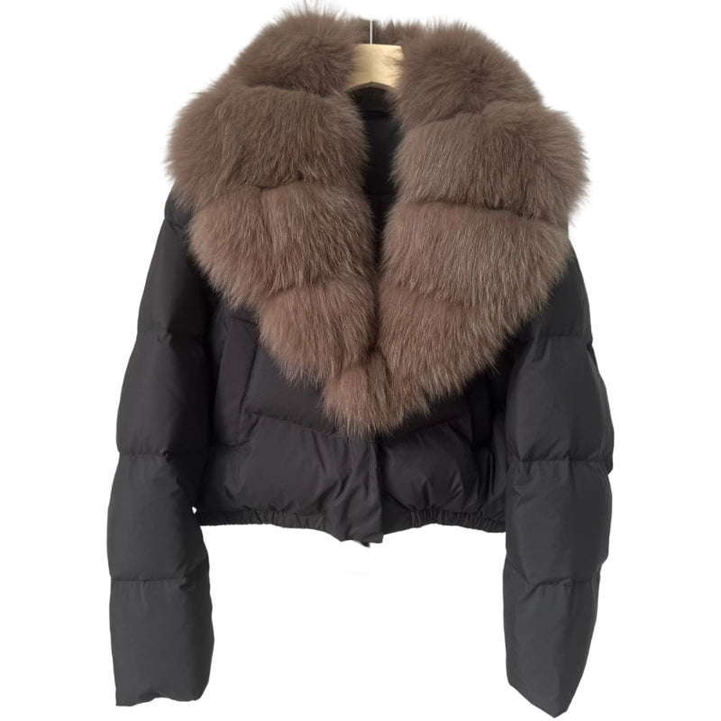 Berg-Feldt | Kurze Jacke mit Kunstfellkragen
