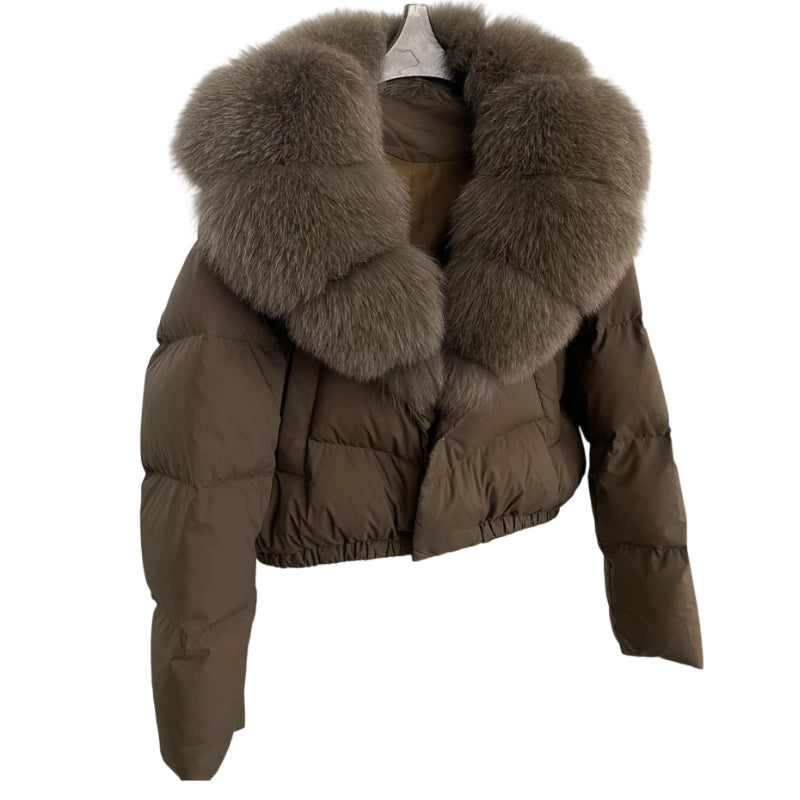 Berg-Feldt | Kurze Jacke mit Kunstfellkragen