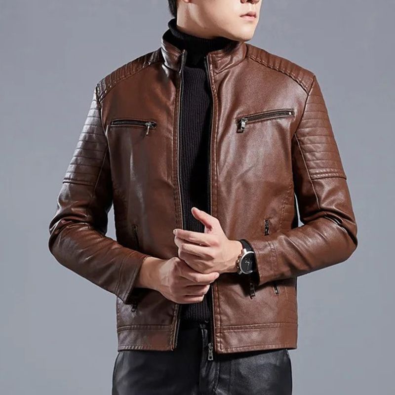 Berg-Feldt | Moderne Lederjacke mit Reißverschluss