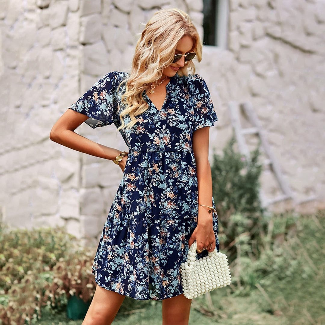 Élégante robe fleurie pour femme - Thekla