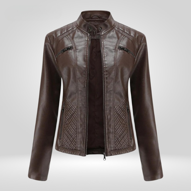 Blouson en cuir Piper pour femme - Design moderne