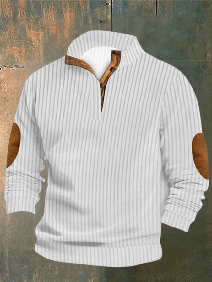 Pull en maille SIMON : Col montant côtelé