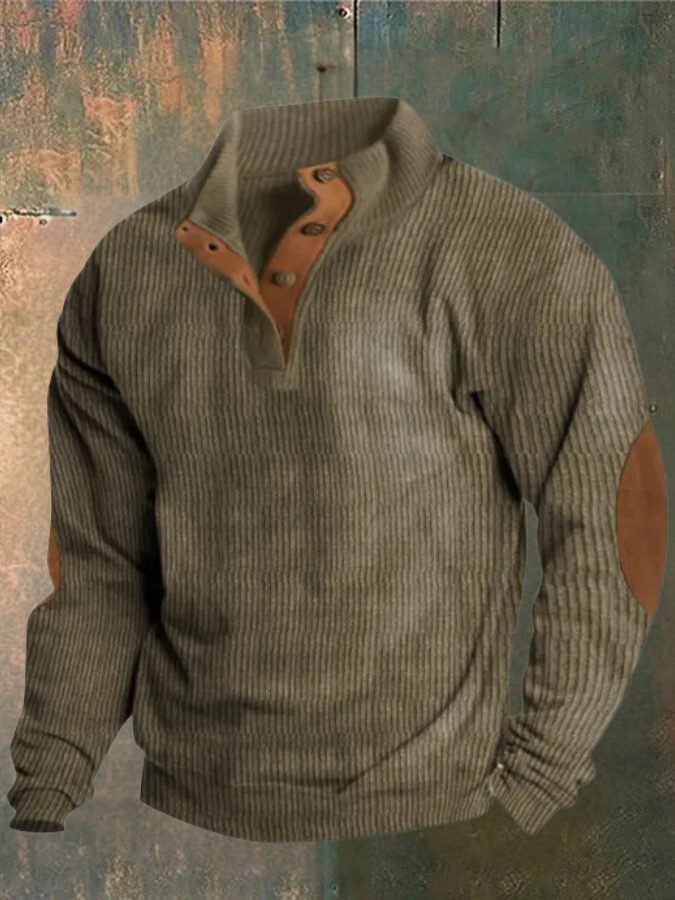 ANTHONY – Pullover mit gerippten Knöpfen