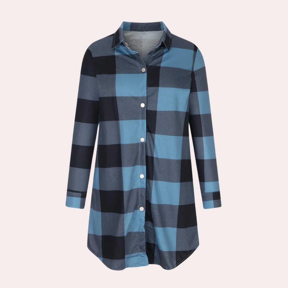 Berg-Feldt | Kariertes Herbstjacke in Midilänge für Damen