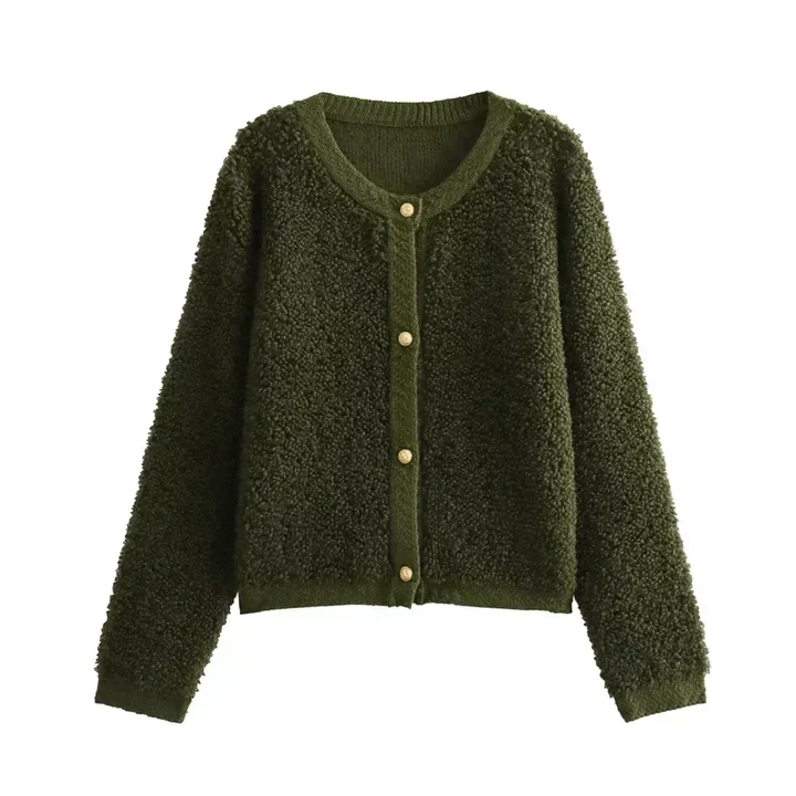 Berg-Feldt | Fuzzy Cardigan Weiche Textur Gemütliche Passform