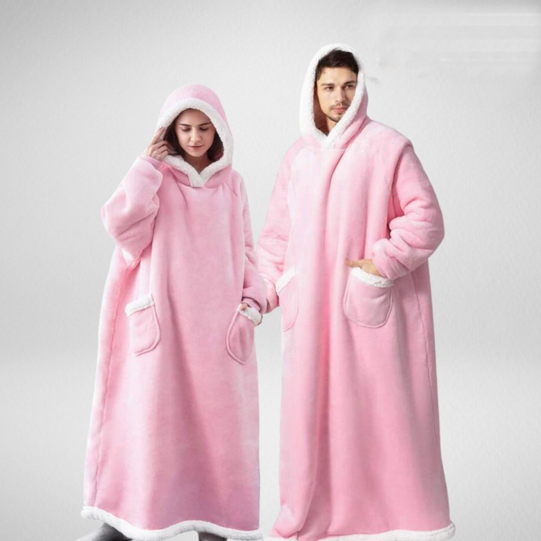 Fudus - Sweat à capuche et couverture à manches longues avec poches